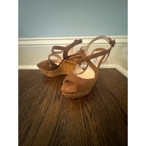 PRADA Suede Colorblock Pattern Espadrilles Size 9/ 39 - Picture 3 of 7